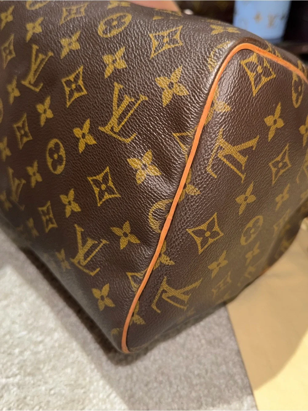 Louis Vuitton Monogram Speedy 30 Handbag in Brown and Tan
